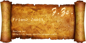 Friesz Zsolt névjegykártya