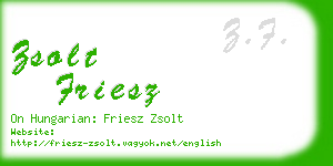 zsolt friesz business card